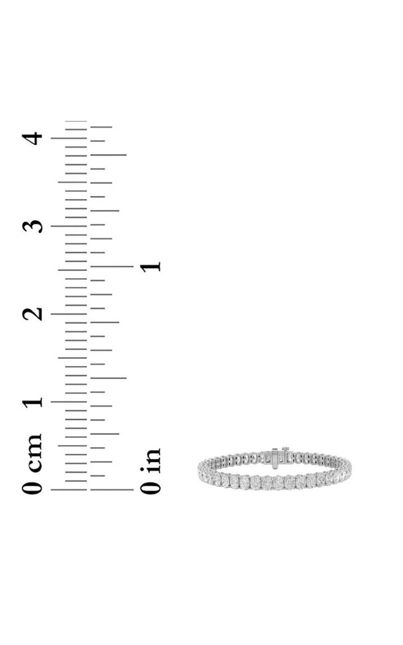 9Cttw Oval Shaped Lab Grown Diamond (G/VS) East West Line Bracelet in 14K Gold