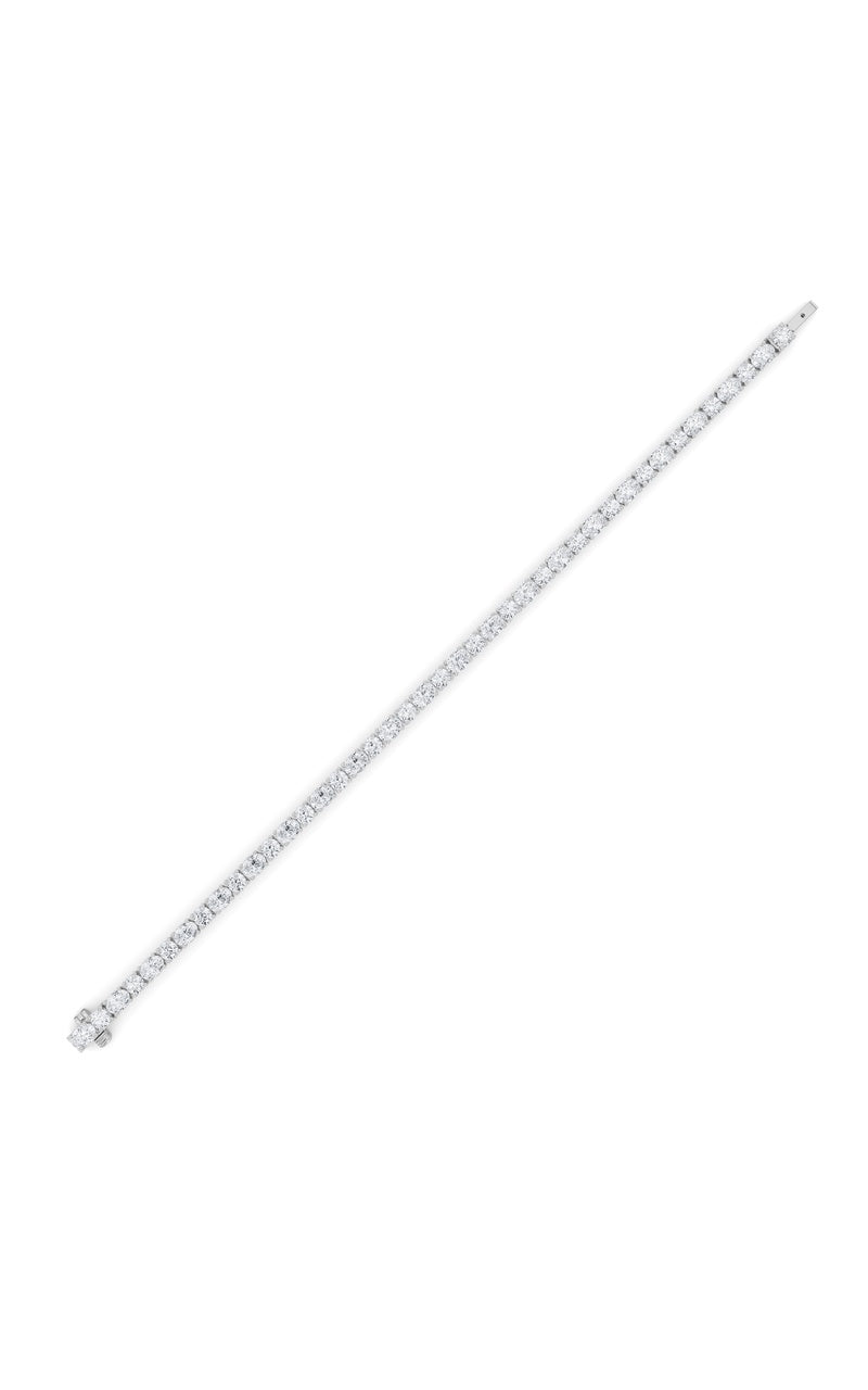 7CTW Oval Shaped Lab Grown Diamond (F/VS) East West Bracelet in 14K Gold