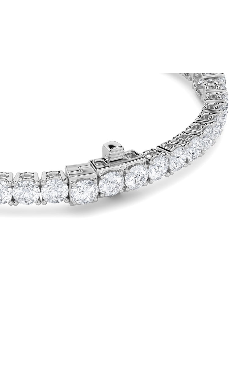 10Cttw Oval Shaped Lab Grown Diamond (F/VS) East West Station Bracelet in 14K Gold