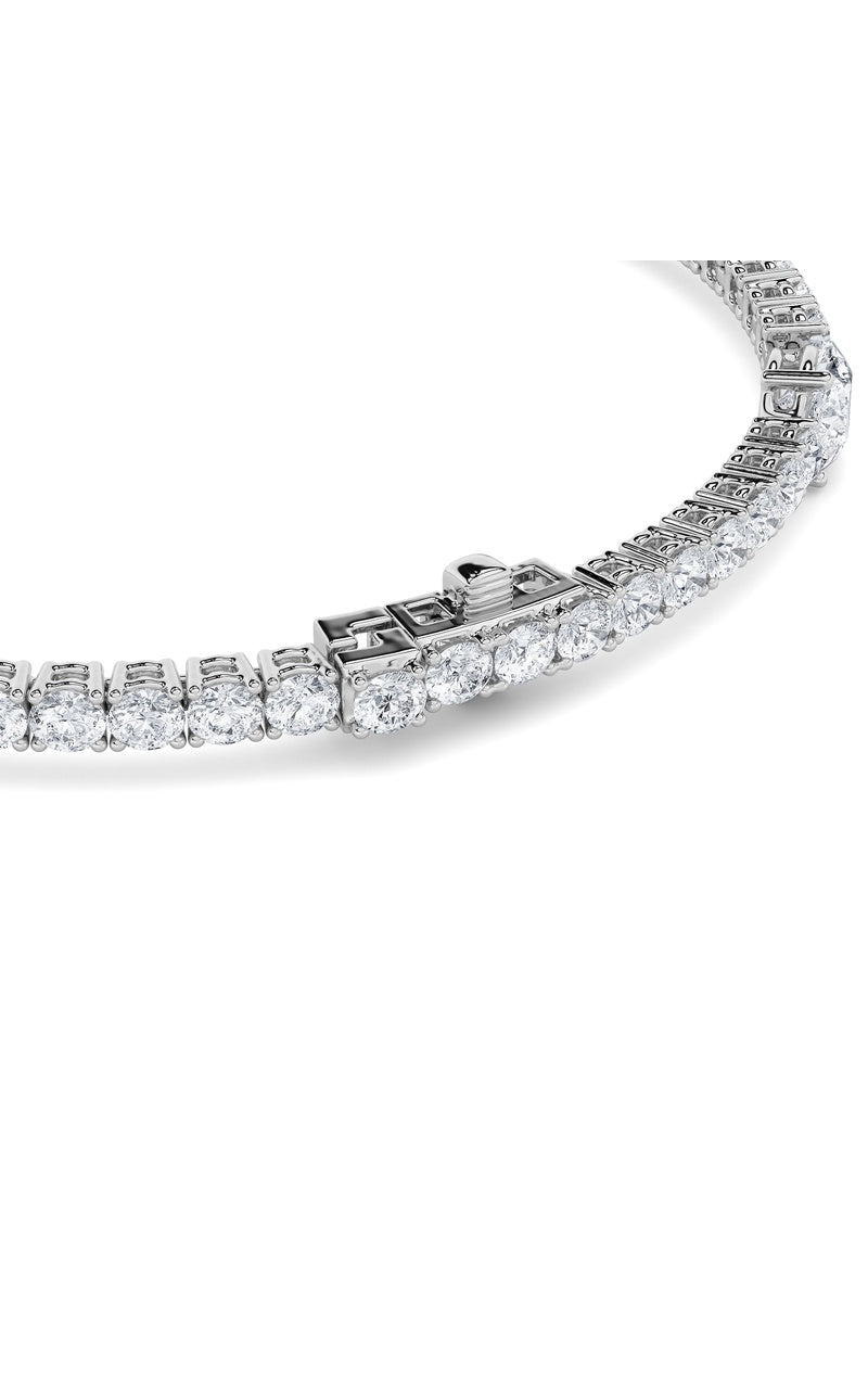 6CTW Pear Shaped Lab Grown Diamond (F/VS) East West Station Bracelet in 14K Gold
