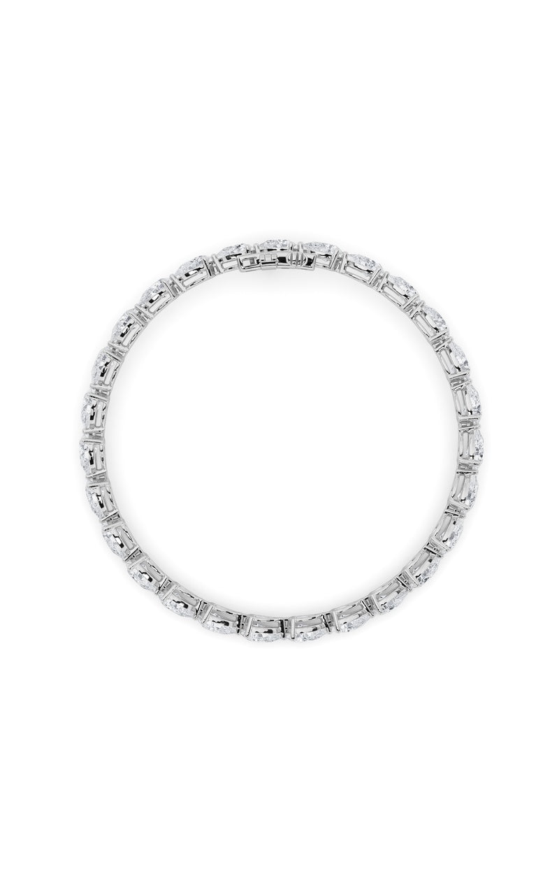 7Cttw Pear Shaped Lab Grown Diamond (F/VS) Fancy Line Bracelet in 14K Gold