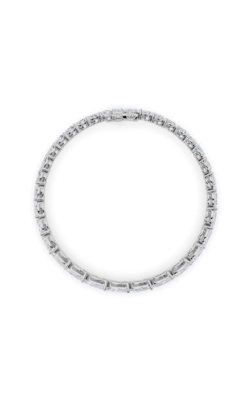 13.5Cttw Marquise Shaped Lab Grown Diamond (F/VS)Bracelet in 14K Gold