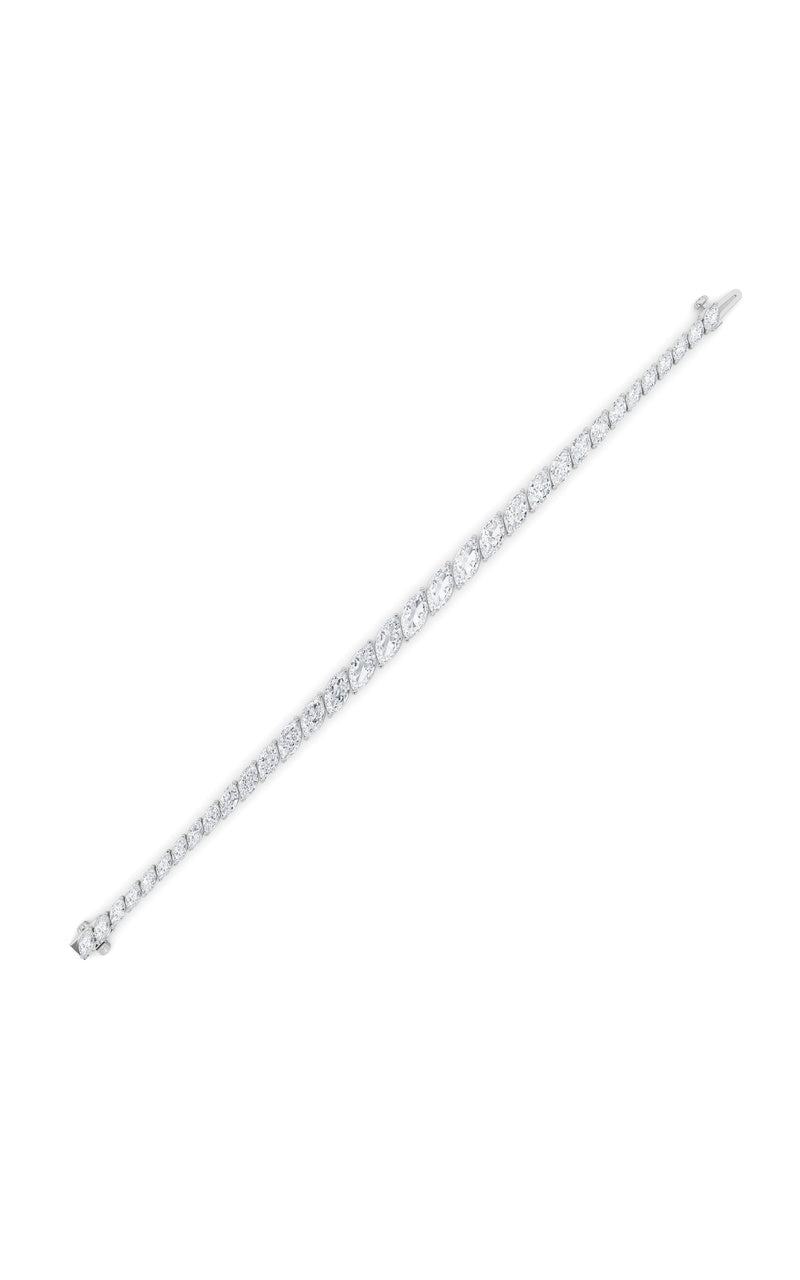 13.5Cttw Marquise Shaped Lab Grown Diamond (F/VS)Bracelet in 14K Gold
