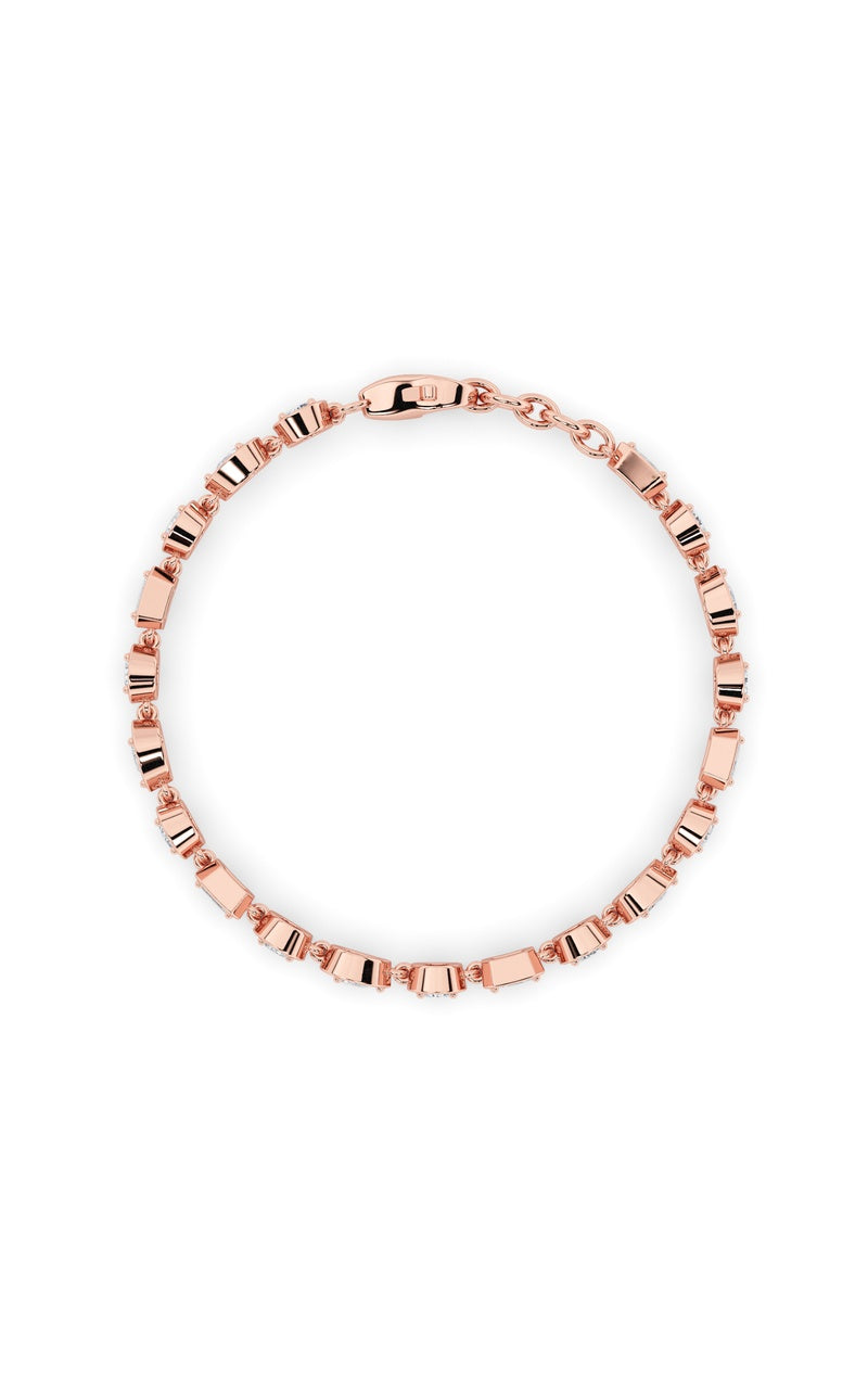 4Cttw Mix Shaped Lab Grown Diamond (G/VS) Braceletin 14K Gold