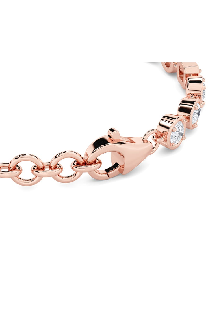 4CTW Mix Shaped Lab Grown Diamond (G/VS) Bracelet in 14K Gold