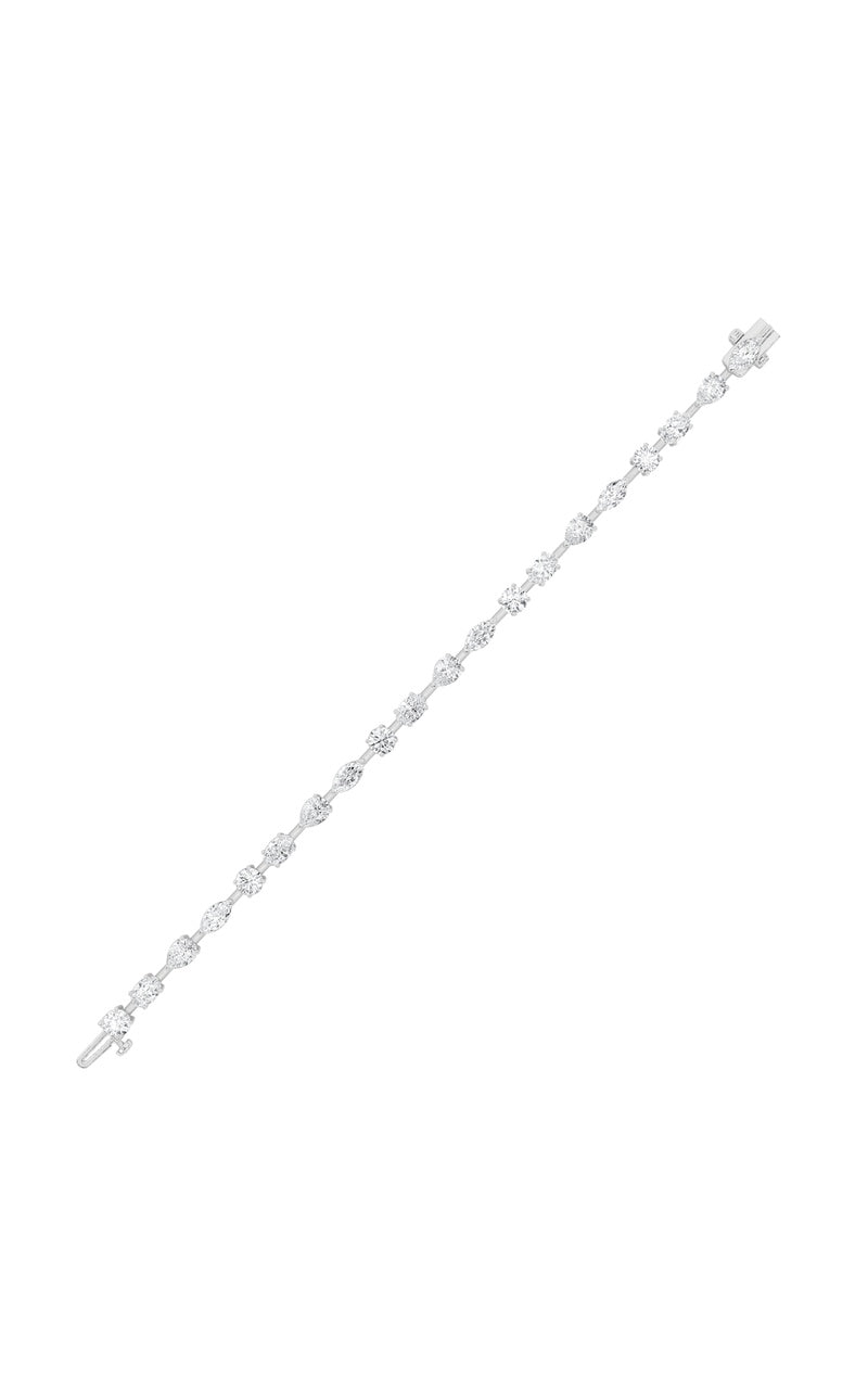 8CTW Mix Shaped Lab Grown Diamond East & West Bracelet in 14K Gold (F/VS)