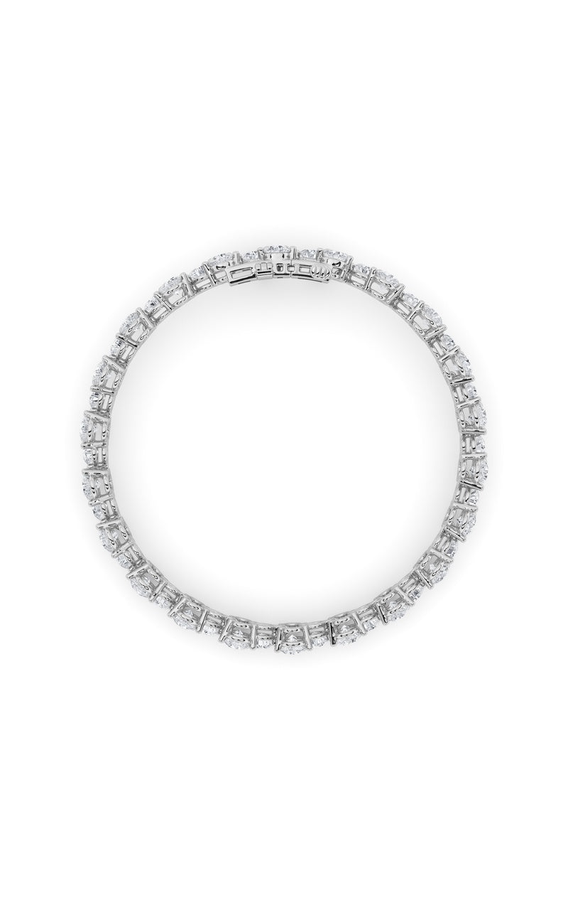 13Cttw Round Shaped Lab Grown Diamond (F/VS) Cluster Bracelet in 14K Gold