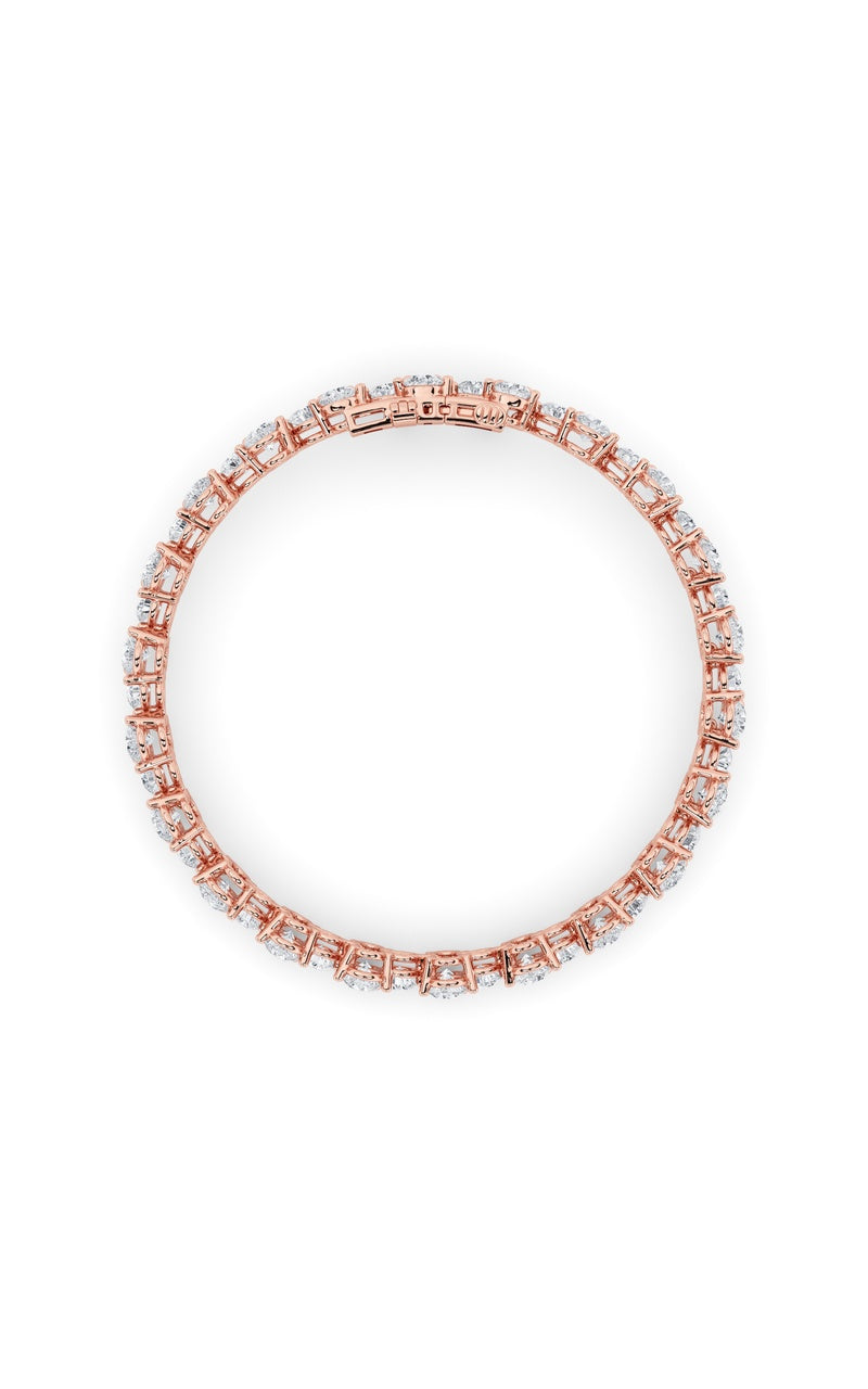 13Cttw Round Shaped Lab Grown Diamond (F/VS) Cluster Bracelet in 14K Gold