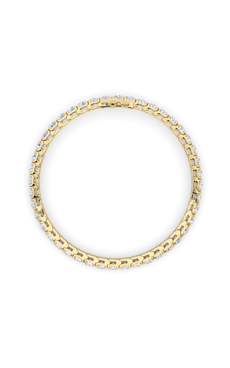 10.25Cttw Round Shaped Lab Grown Diamond (F/VS) Bracelet in 14K Gold