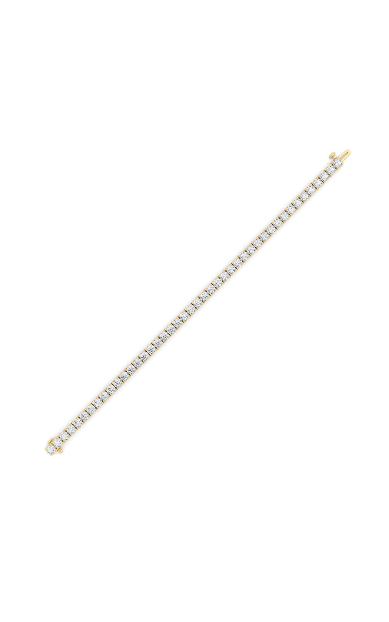 10.25CTW Round Shaped Lab Grown Diamond (F/VS) Bracelet in 14K Gold
