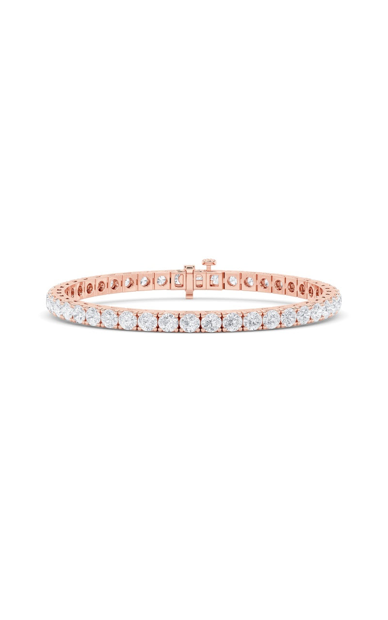 10.25Cttw Round Shaped Lab Grown Diamond (F/VS) Bracelet in 14K Gold