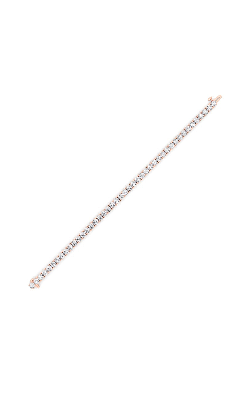10.25CTW Round Shaped Lab Grown Diamond (F/VS) Bracelet in 14K Gold