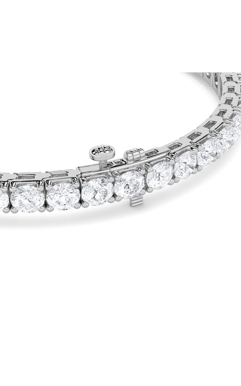8Cttw Round Shaped Lab Grown Diamond (F/VS) Bracelet in 14K Gold
