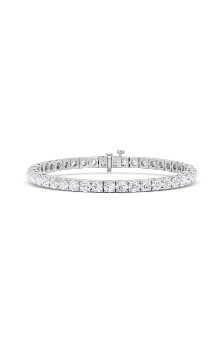 9Cttw Round Shaped Lab Grown Diamond (F/VS) Bracelet in 14K Gold