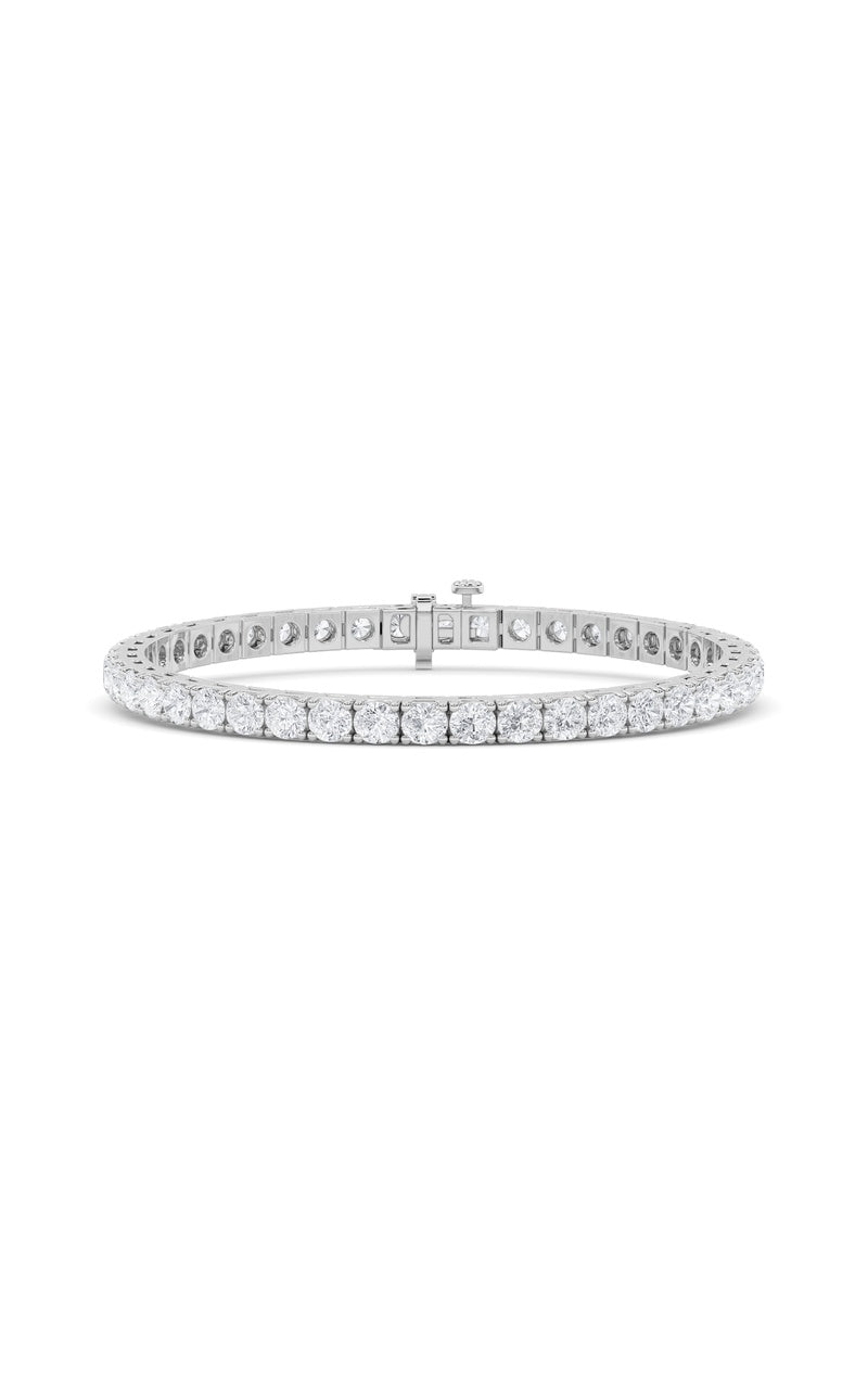 9Cttw Round Shaped Lab Grown Diamond (F/VS) Bracelet in 14K Gold