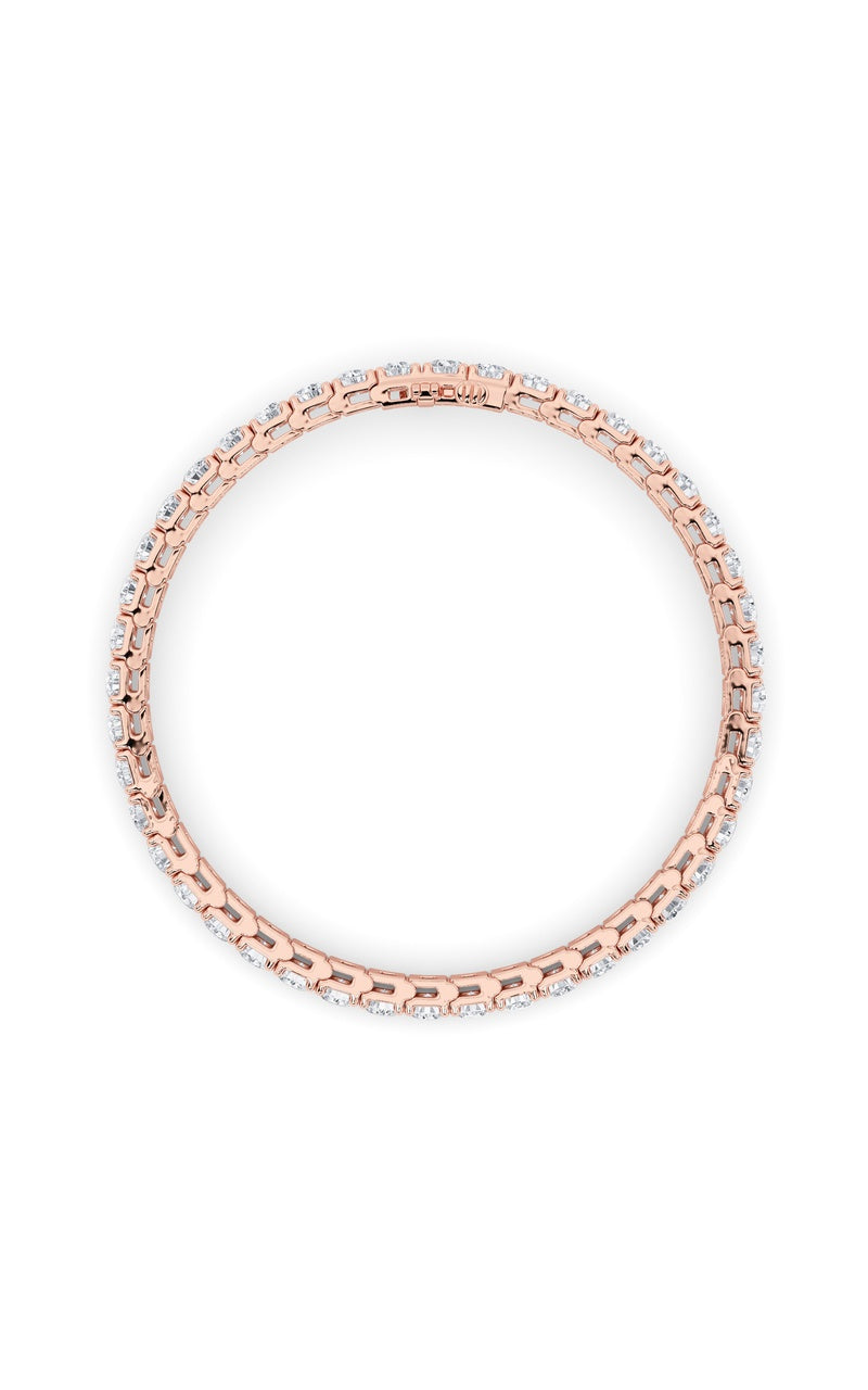 9Cttw Round Shaped Lab Grown Diamond (F/VS) Bracelet in 14K Gold