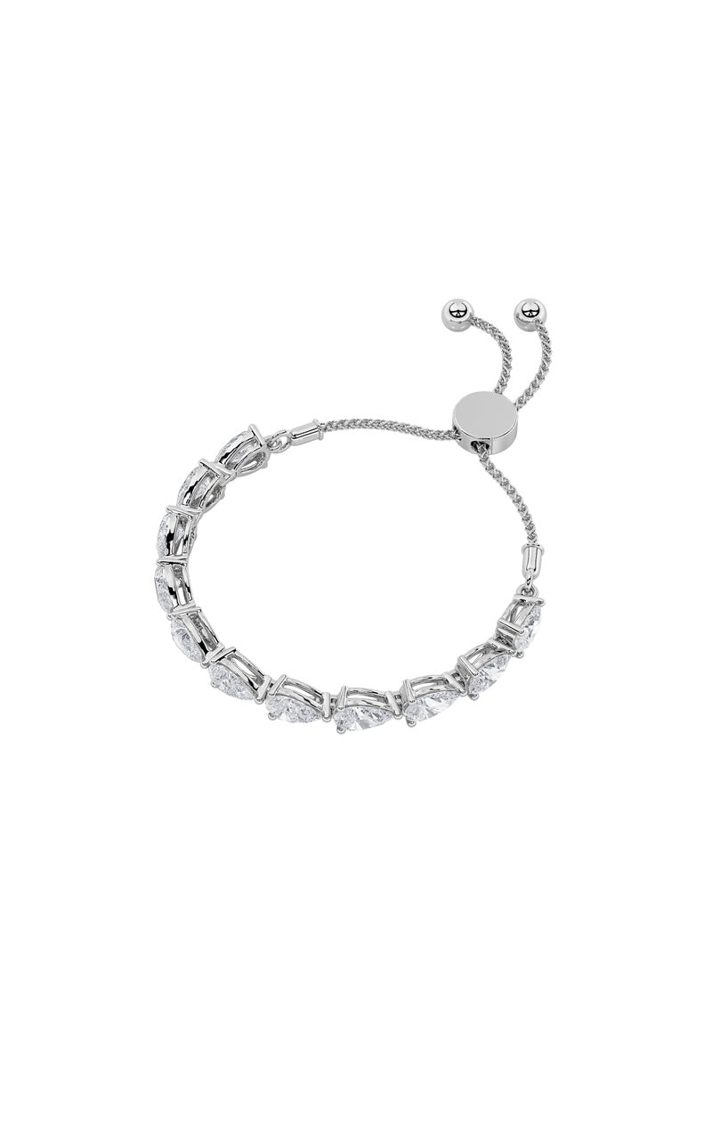 3.5Cttw Pear Shaped Lab Grown Diamond (F/VS) BoloBracelet in 14K Gold