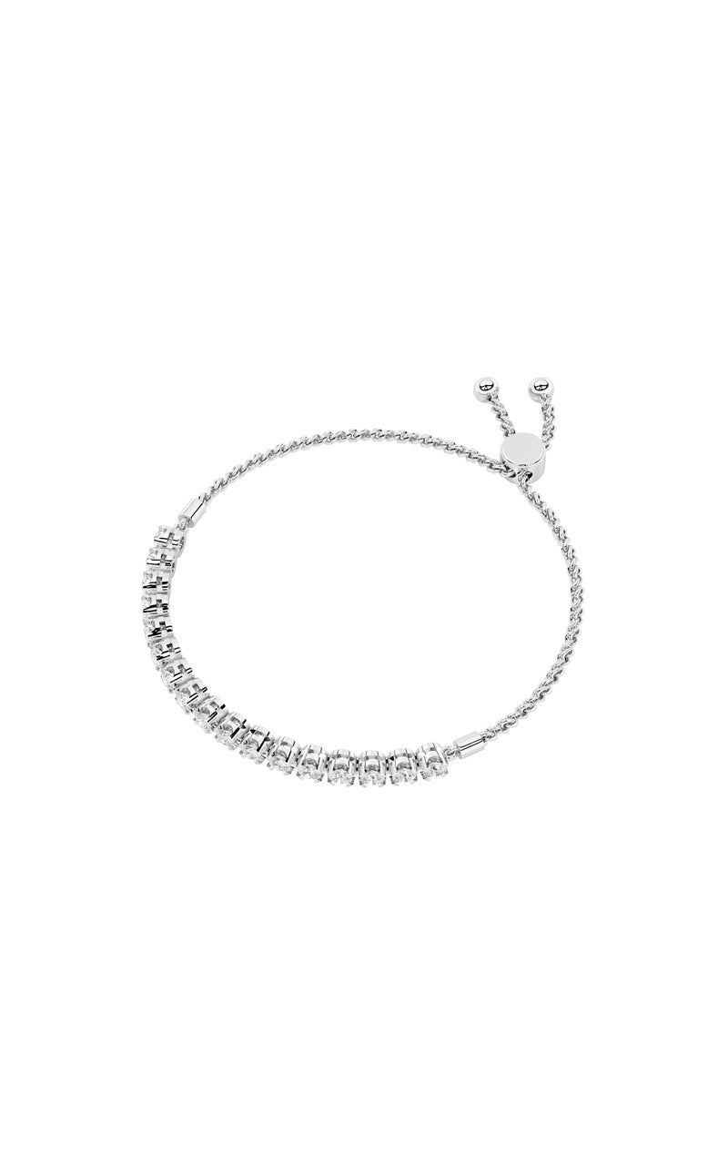 2Cttw Round Shaped Lab Grown Diamond (F/VS) Bolo Bracelet in 14K Gold