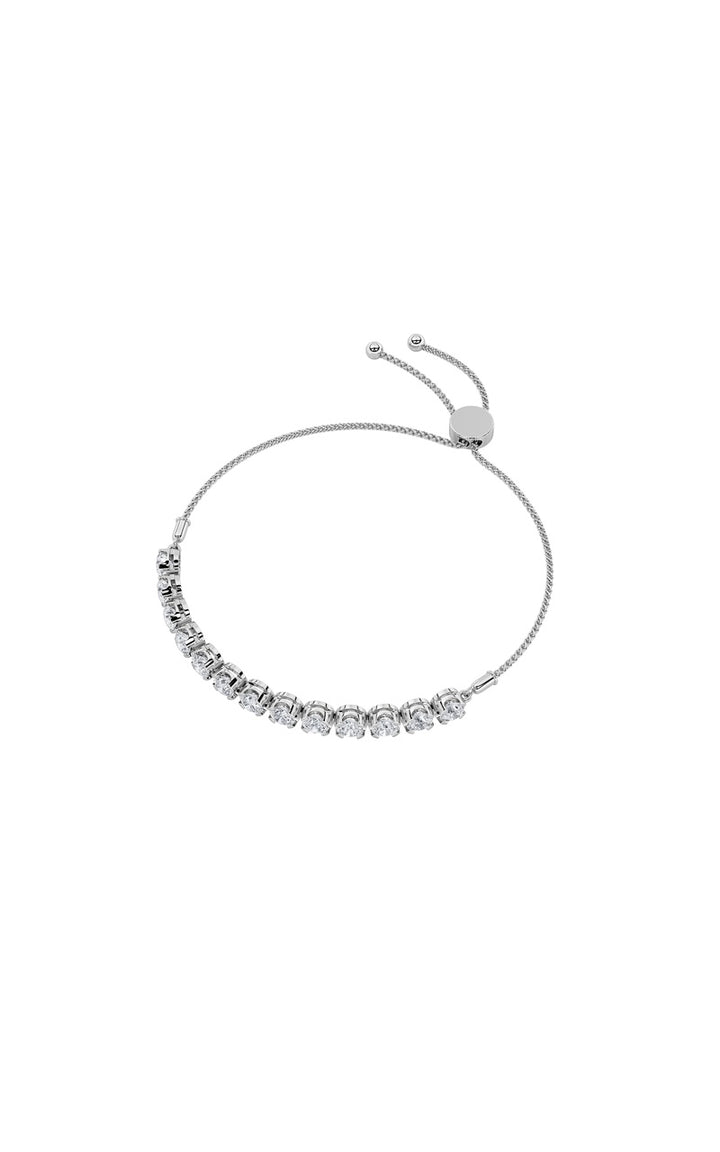 2.5CTW Round Shaped Lab Grown Diamond (F/VS) Bolo Bracelet in 14K Gold