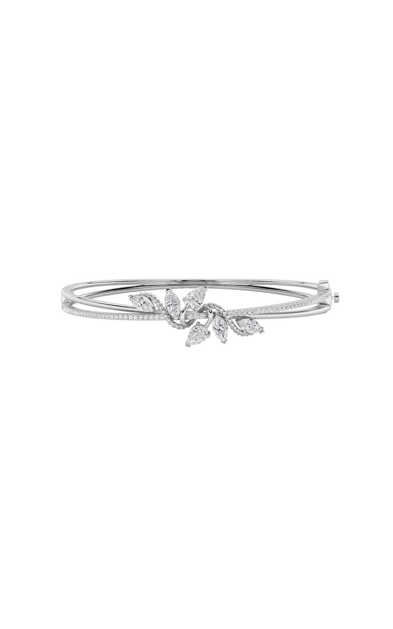 2CTW Marquise Shaped Lab Grown Diamond (F/VS) Bracelet in 14K Gold