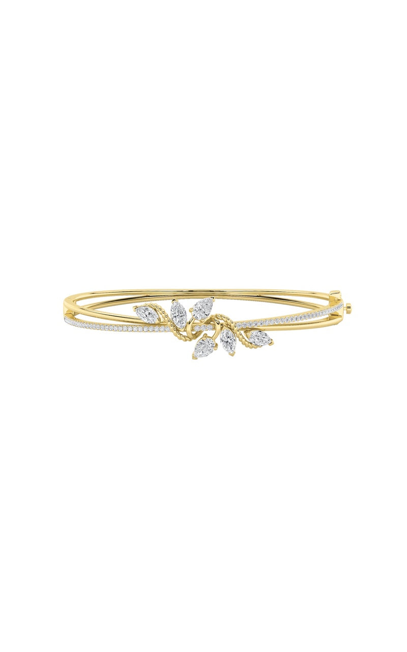 2Cttw Marquise Shaped Lab Grown Diamond (F/VS) Bracelet in 14K Gold