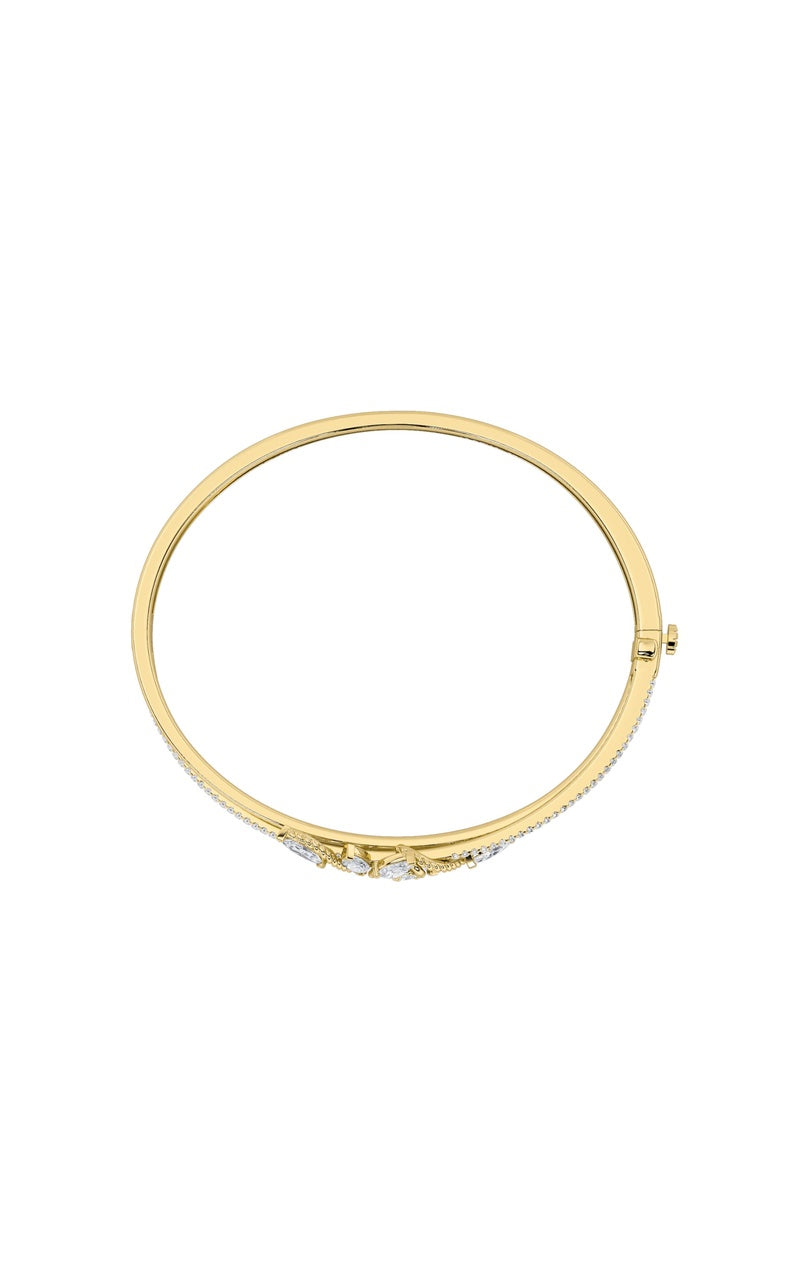 2CTW Marquise Shaped Lab Grown Diamond (F/VS) Bracelet in 14K Gold