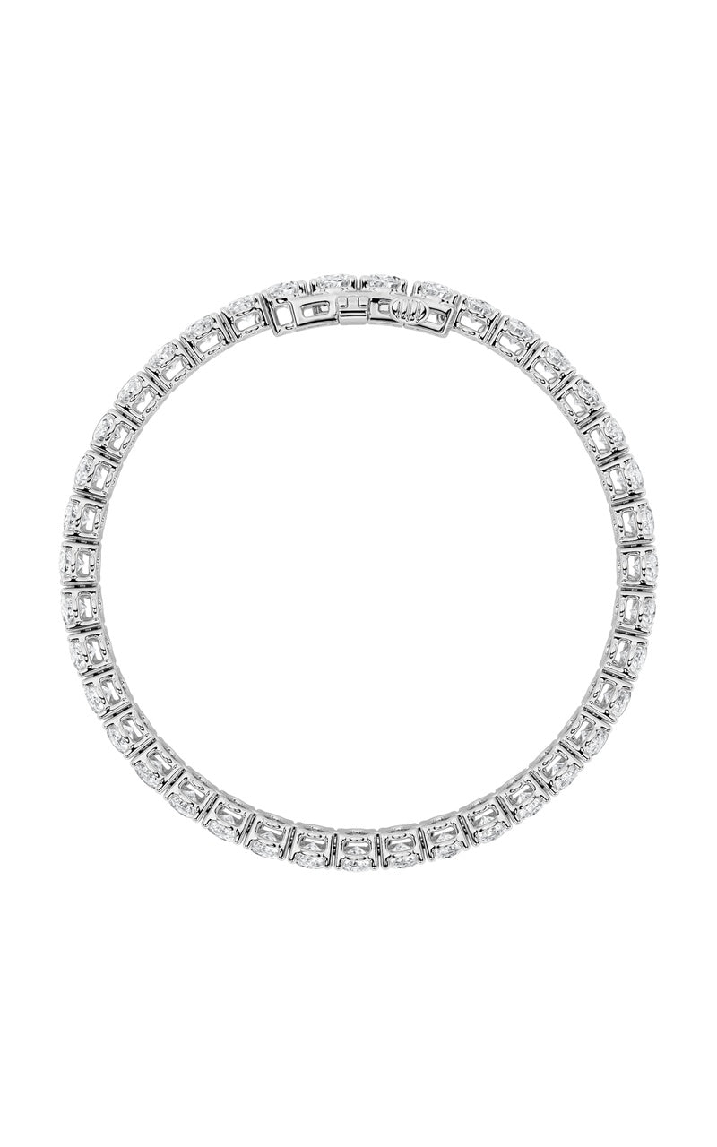 15Cttw Oval Shaped Lab Grown Diamond North South Bracelet in 14K Gold (F/VS)