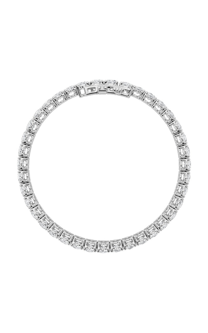 15CTW Oval Shaped Lab Grown Diamond North South Bracelet in 14K Gold (F/VS)