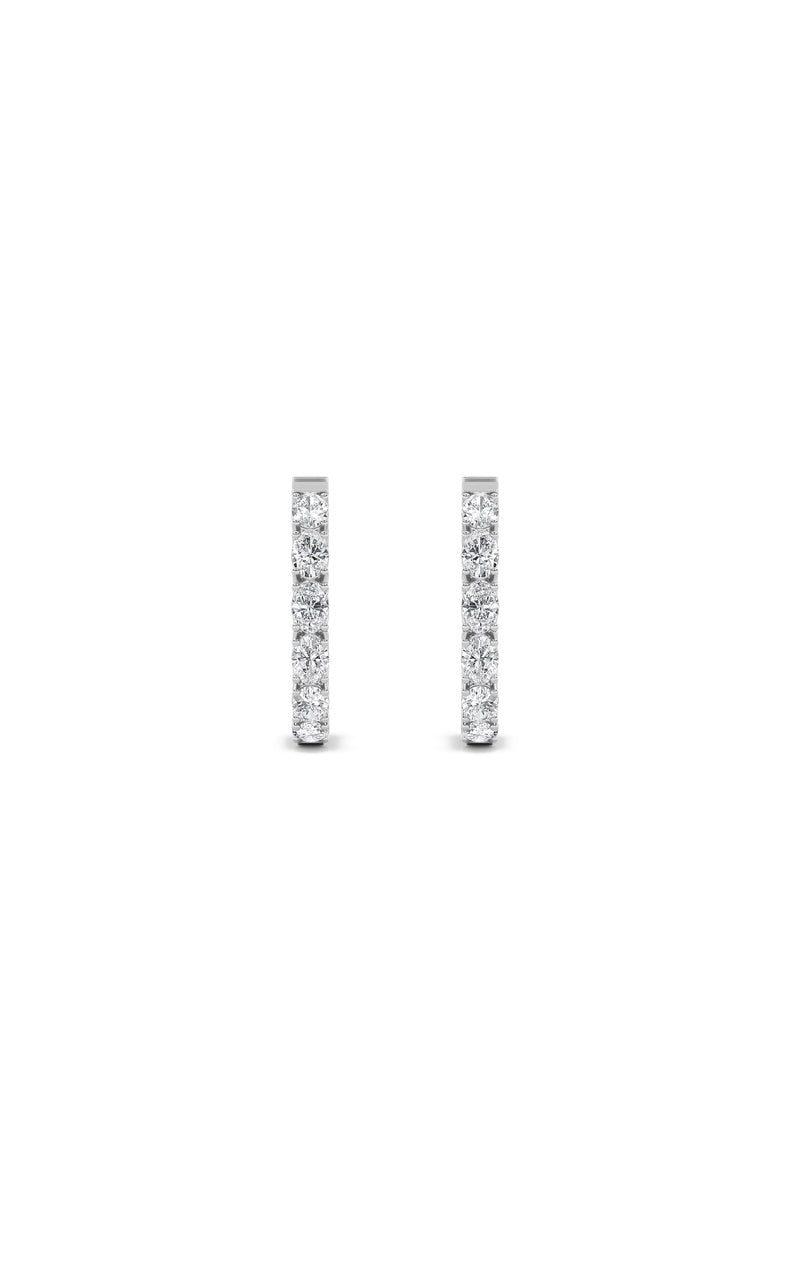4CTW Oval Shaped Lab Grown Diamond (F/VS) Inside Out Hoop Earrings in 14K Gold