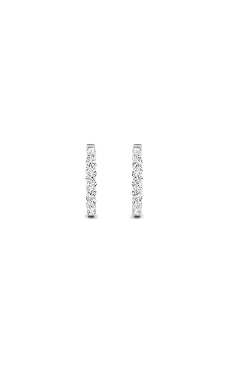 5Cttw Round Shaped Lab Grown Diamond (F/VS) Insideout Hoop Earrings in 14K Gold