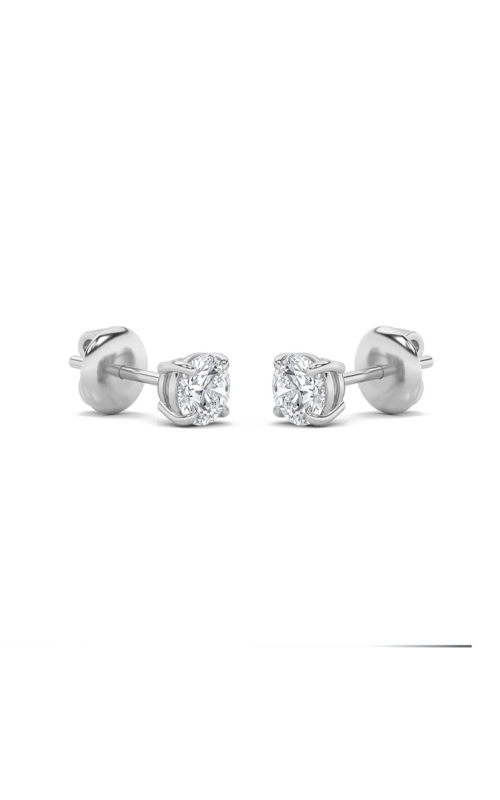 0.25CTW Round Shaped Lab Grown Diamond (F/VS) Stud Earrings in 14K Gold