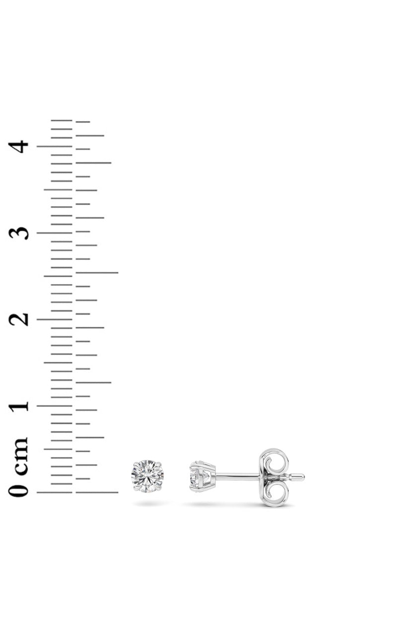 0.25CTW Round Shaped Lab Grown Diamond (F/VS) Stud Earrings in 14K Gold