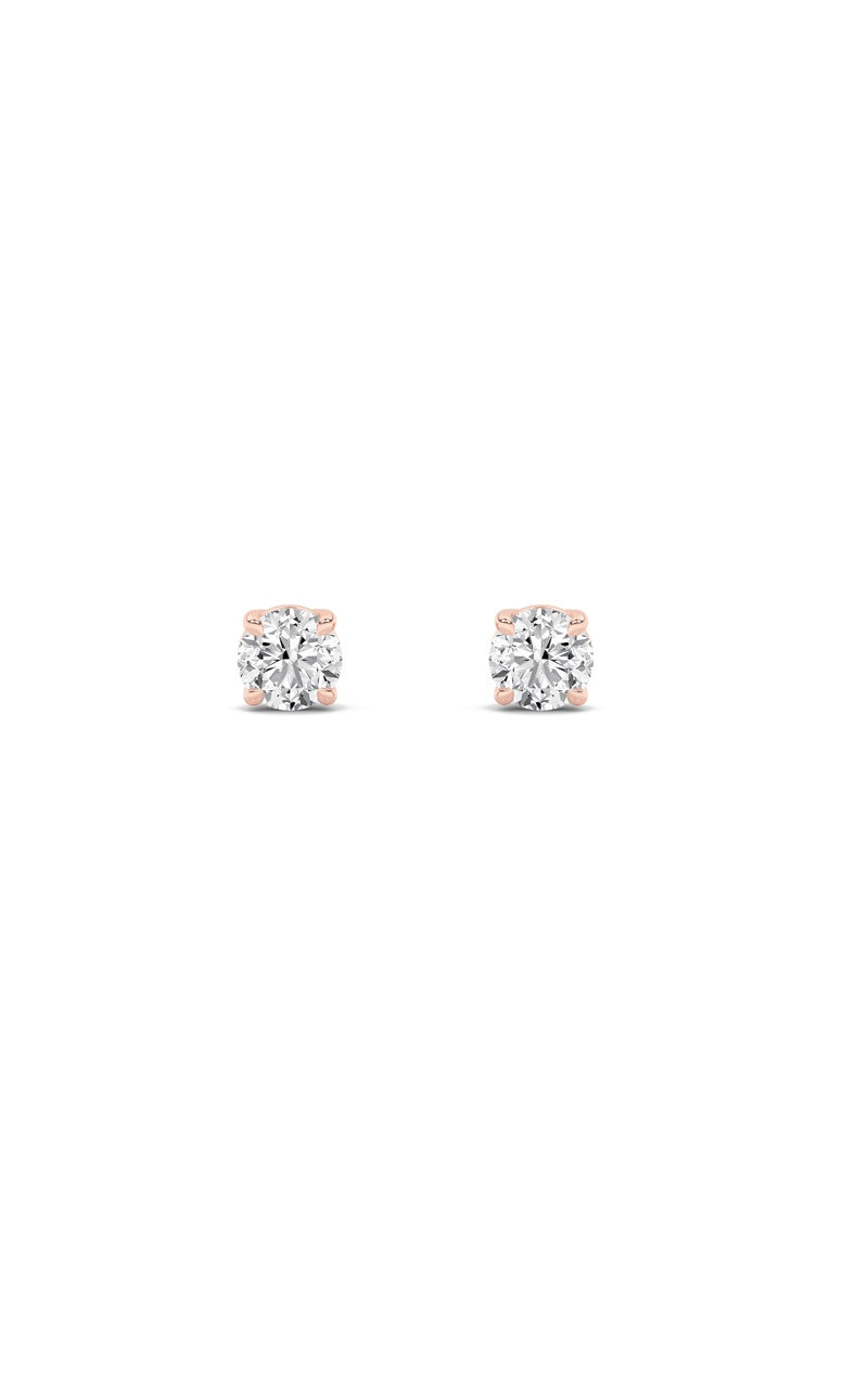 5CTW Round Shaped Lab Grown Diamond (F/VS) Classic Basket Set Stud Earrings in 14K Gold