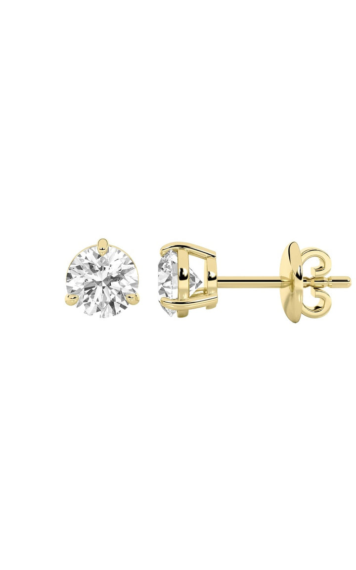 Lumière Princess Stud Earrings Stud Lab Grown Diamond Lab Grown Diamond /F 14K Yellow Gold 1