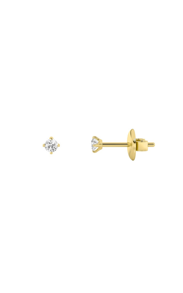 0.25Cttw Round Shaped Lab Grown Diamond (F/VS) Stud Earrings in 14K Gold