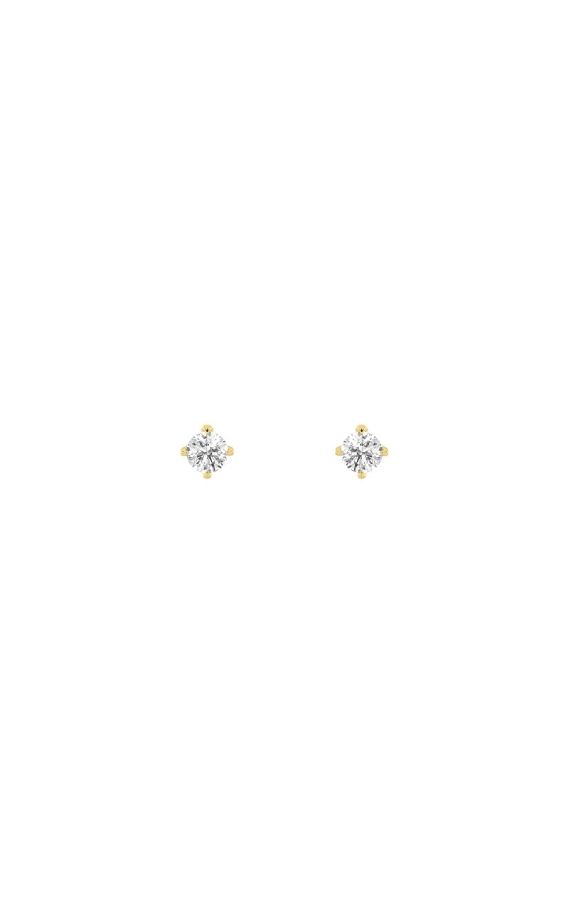 0.25Cttw Round Shaped Lab Grown Diamond (F/VS) Stud Earrings in 14K Gold