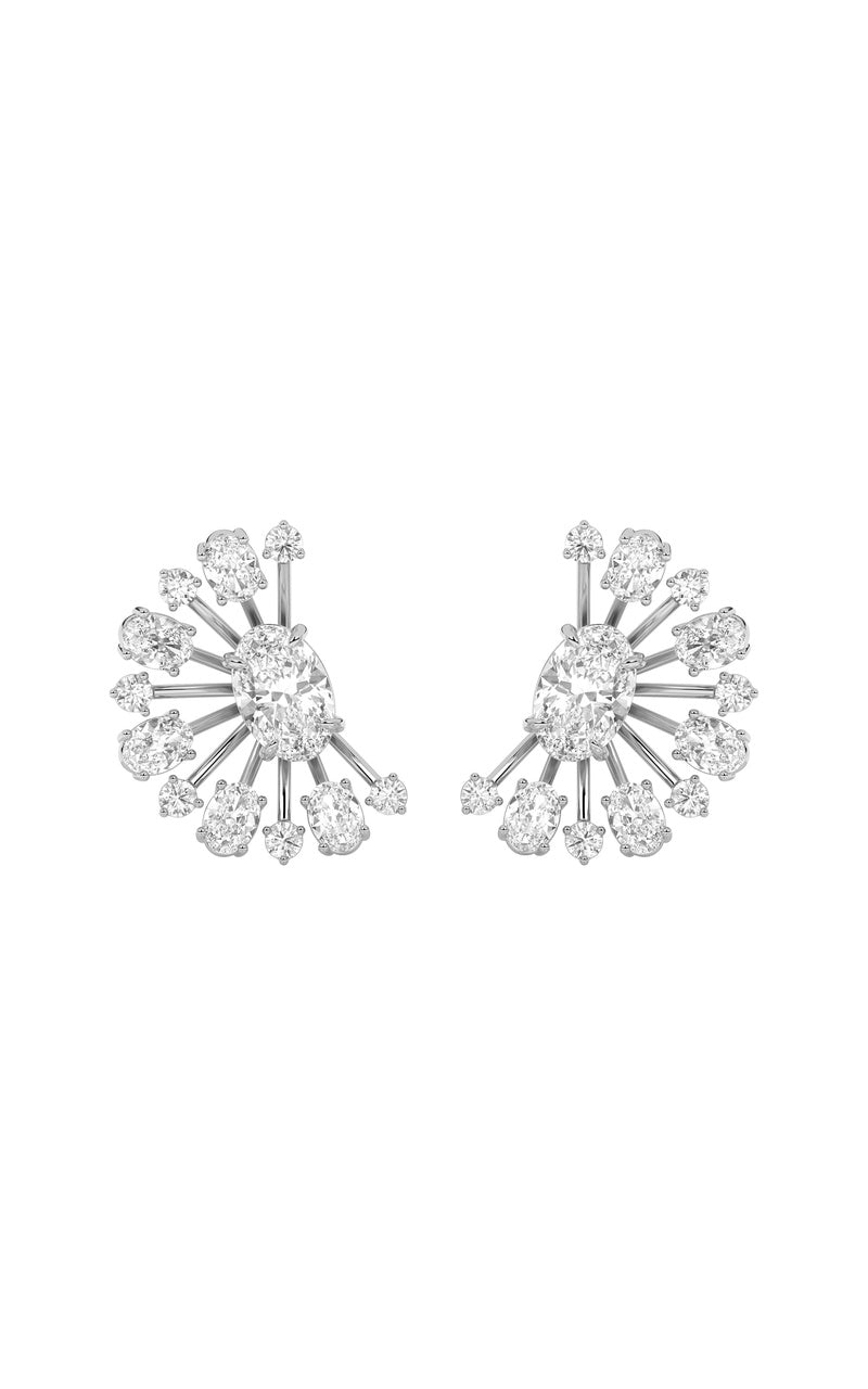 4.5Cttw Oval Shaped Lab Grown Diamond (F/VS) Astralis Earrings in 14K Gold