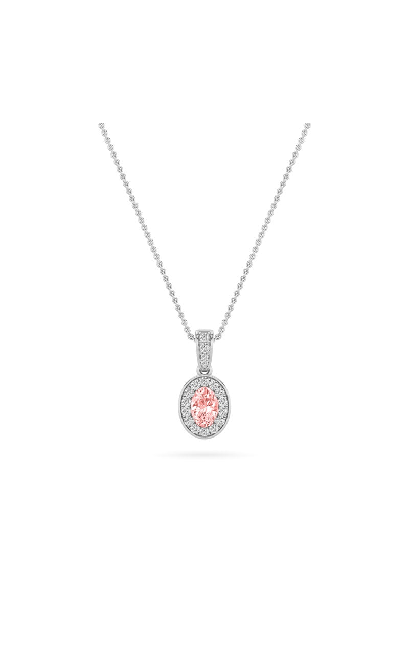 1.3Cttw Oval Shaped Lab Grown Diamond (F/VS)  Pendant in 14K Gold
