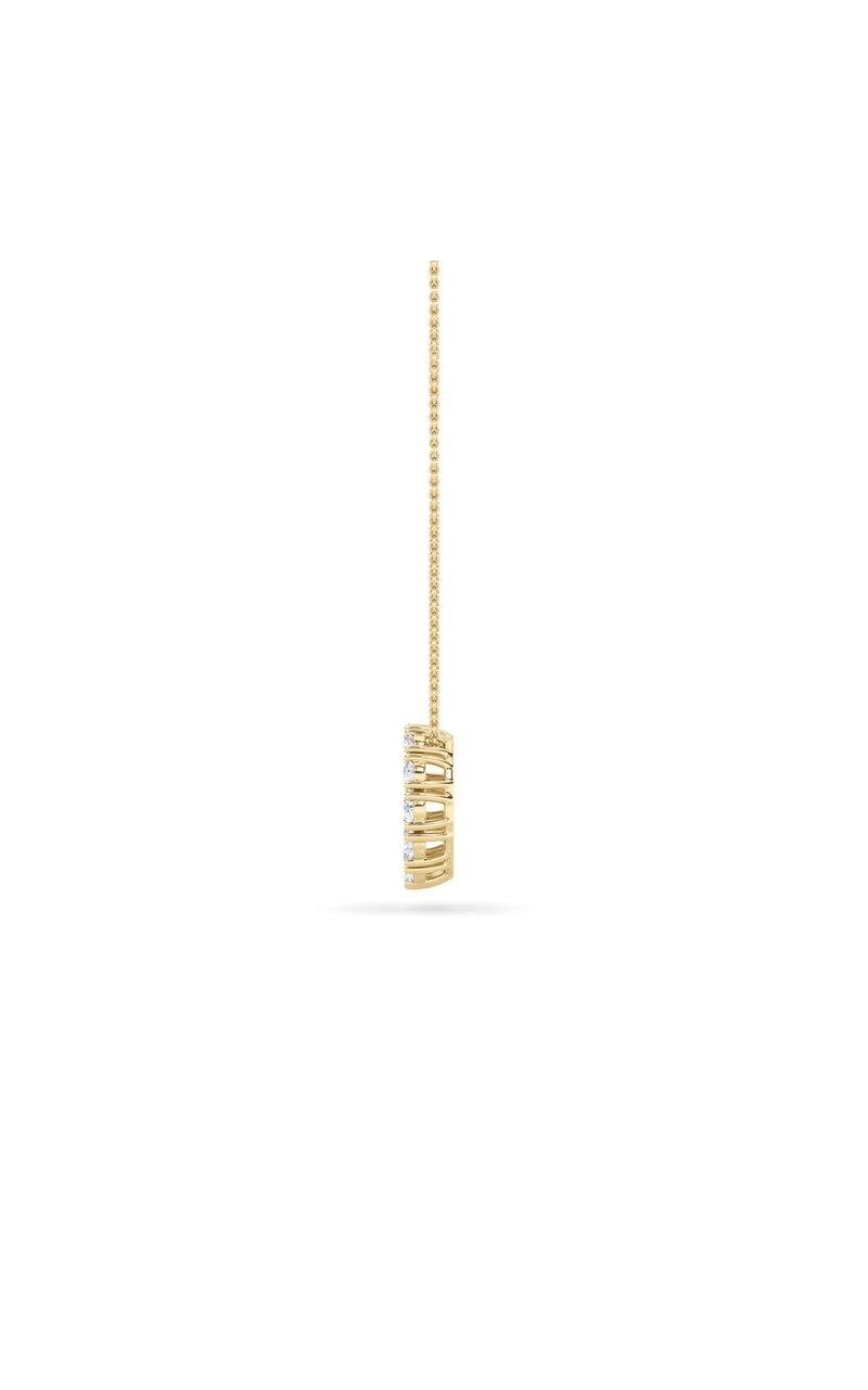 2Cttw Round Shaped Lab Grown Diamond (F/VS) CirclePendant in 14K Gold