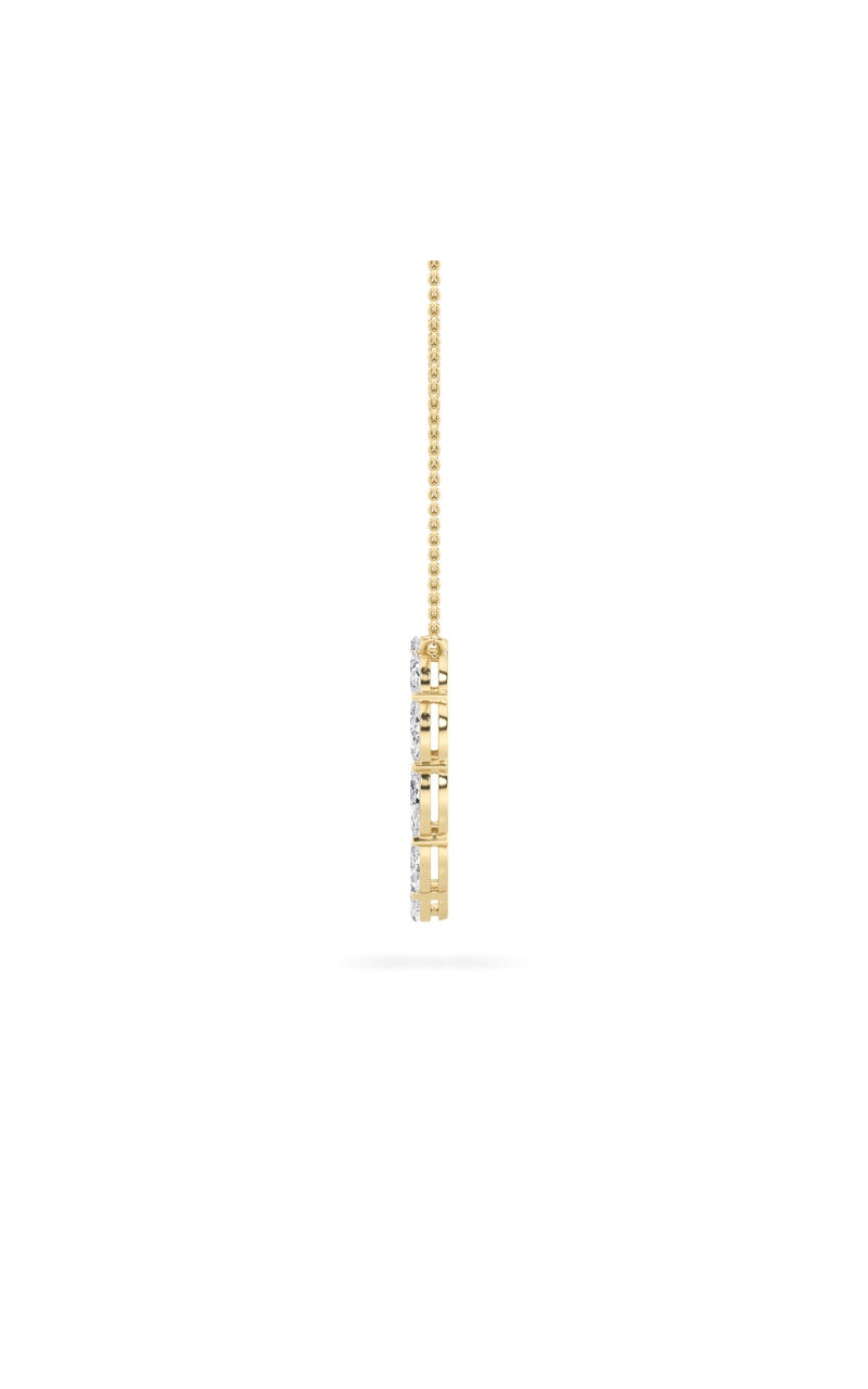 2.25CTW Marquise Shaped Lab Grown Diamond (F/VS) Circle Necklace in 14K Gold