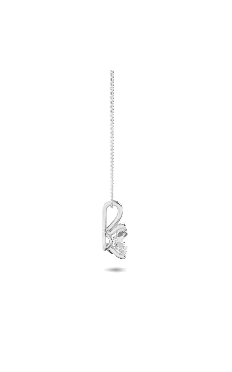 1CTW Elongated Cushion Shaped Lab Grown Diamond (F/VS) Split Bale Solitaire Pendant in 14K Gold