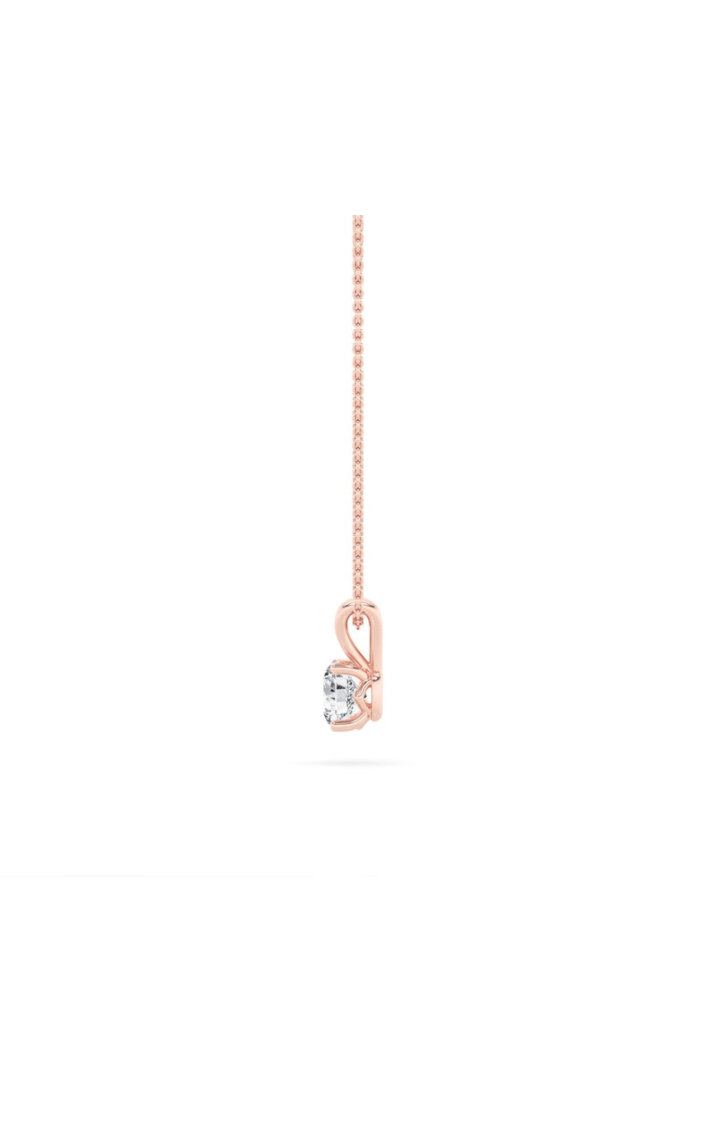 1CTW Round Shaped Lab Grown Diamond (F/VS) Split Bale Solitaire Pendant in 14K Gold