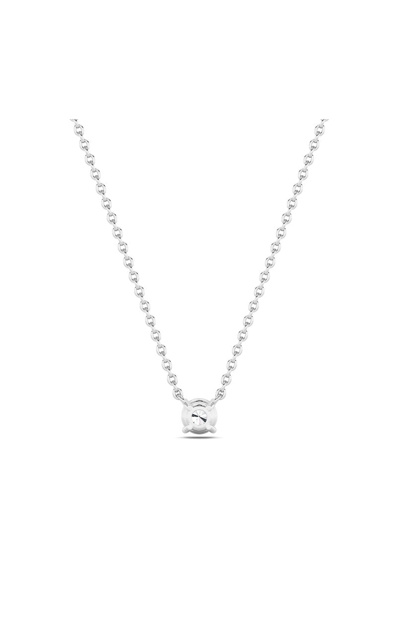 0.25Cttw Round Shaped Lab Grown Diamond (F/VS) Solitaire Necklace in 14K Gold