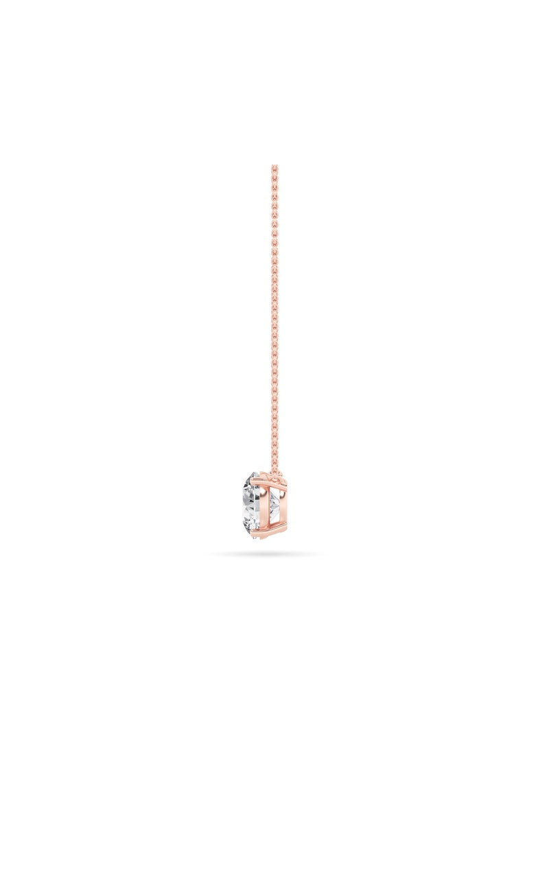 0.25Cttw Round Shaped Lab Grown Diamond (F/VS) Solitaire Necklace in 14K Gold