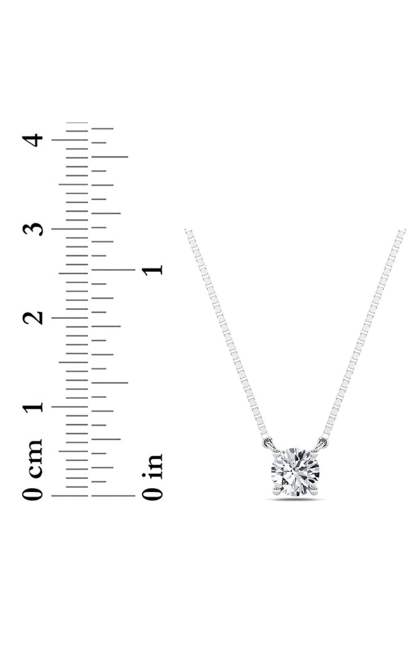 0.5Cttw Round Shaped Lab Grown Diamond (F/VS) Necklace in 14K Gold