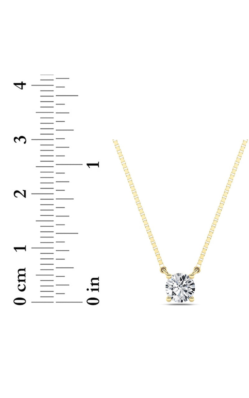 0.5CTW Round Shaped Lab Grown Diamond (F/VS) Necklace in 14K Gold