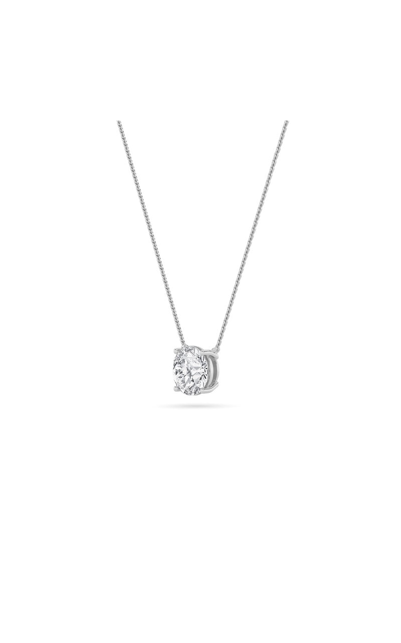 1CTW Round Shaped Lab Grown Diamond (F/VS) Solitaire Necklace in 14K Gold