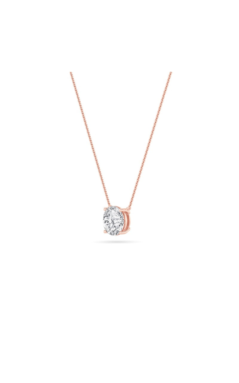 2.5CTW Round Shaped Lab Grown Diamond (F/VS)  Necklace in 14K Gold