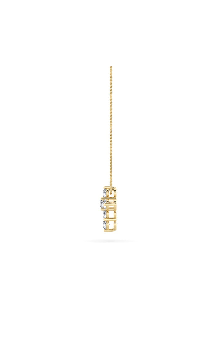 1.5CTW Round Shaped Lab Grown Diamond (F/VS) Cross Pendant in 14K Gold