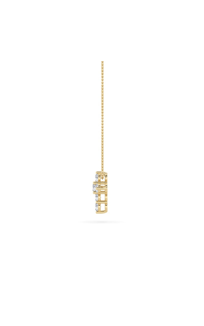 1.5CTW Round Shaped Lab Grown Diamond (F/VS) Cross Pendant in 14K Gold